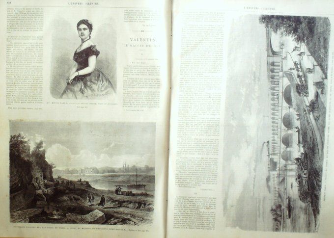 L'Univers illustré 1868 # 728 Espagne Madrid Cadix Italie Tibre Quais de Paris