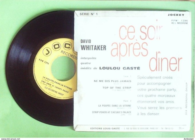 Whitaker David 45T EP La poupée dans la vitrine 1967