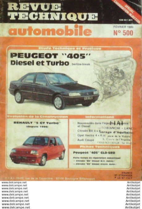 Revue Technique Automobile Peugeot 405 Renault 5 Opec Vestra 4x4  #500