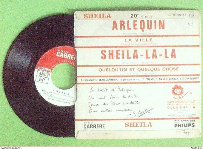 Sheila 45T EP Arlequin 1969