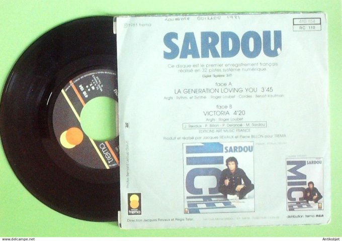 Sardou Michel 45T SP La génération Livong you 1981