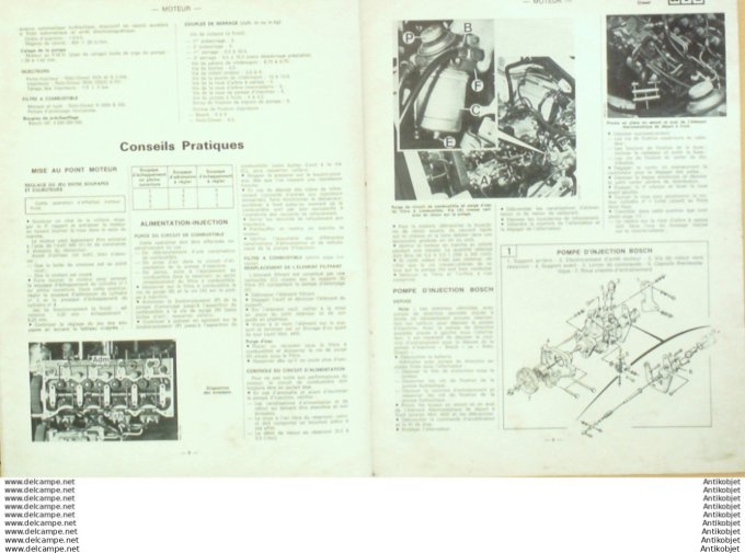 Revue Technique Automobile Renault 20 diesel  #509