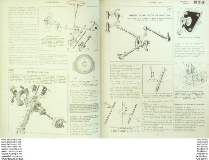 Revue Technique Automobile Peugeot J 7 Simca 1100  #358