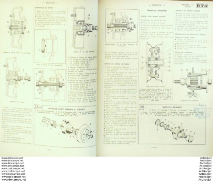 Revue Technique Automobile Peugeot J 7 Simca 1100  #358