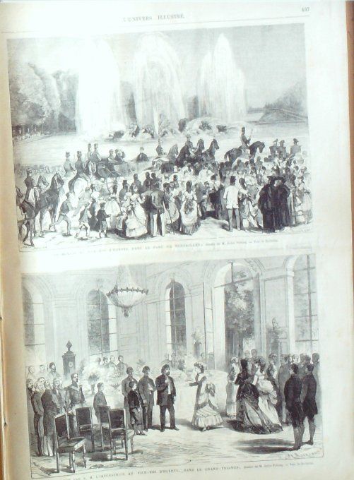 L'Univers illustré 1869 # 757 Mouchy (60) Foire aux Maçons Carrousel Liverpool Vélocipèdes