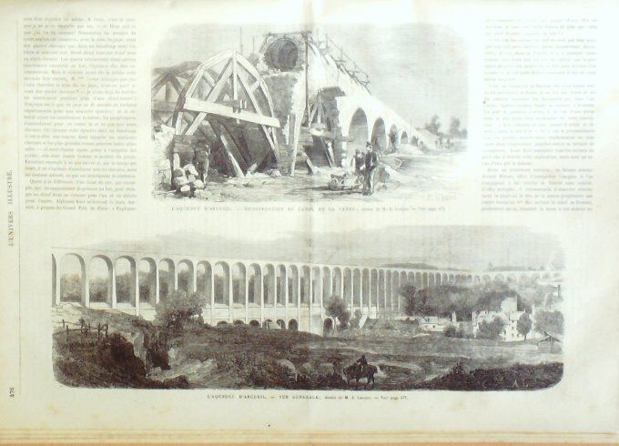 L'Univers illustré 1869 # 758 Autriche Vienne les Halles de Paris Arcueil (94)