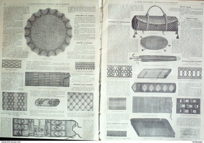 La Mode illustrée journal + gravure associée 1868 # 21