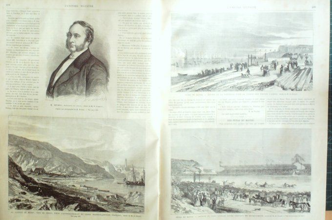 L'Univers illustré 1869 # 759 Croissy (95) Egypte Suez Timsah le Havre (76) Vélocipèdes