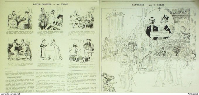 La Caricature 1883 n°178 Martyrs du Pschutt Draner à Robinson Tinant Sorel Trock