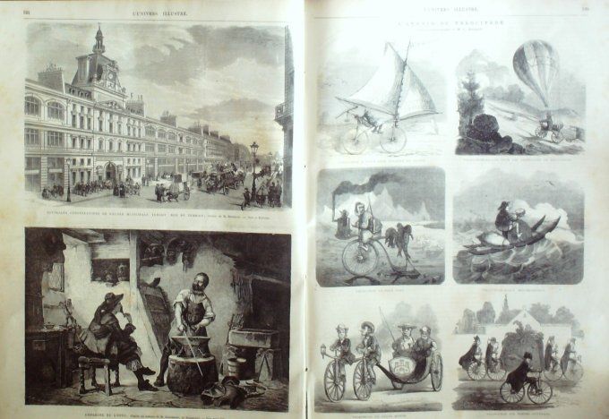 L'Univers illustré 1869 # 761 Rép.Tchèque Marienbad Bohème Vélocipèdes Cuba Santiago