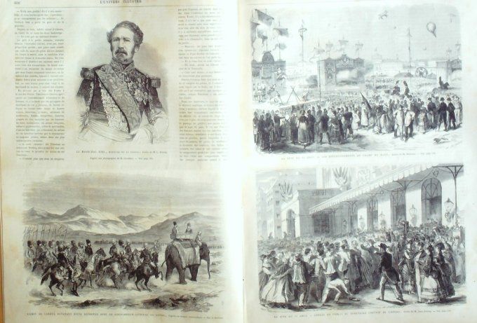 L'Univers illustré 1869 # 762 Pologne Cracovie Allemagne Hambourg Inde Caboul Cuba La Havane