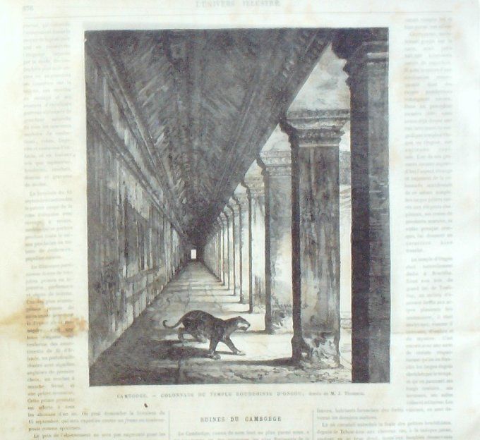 L'Univers illustré 1869 # 764 Cuba Brésil Pernambuco Orange (84)Cambodge Ongou