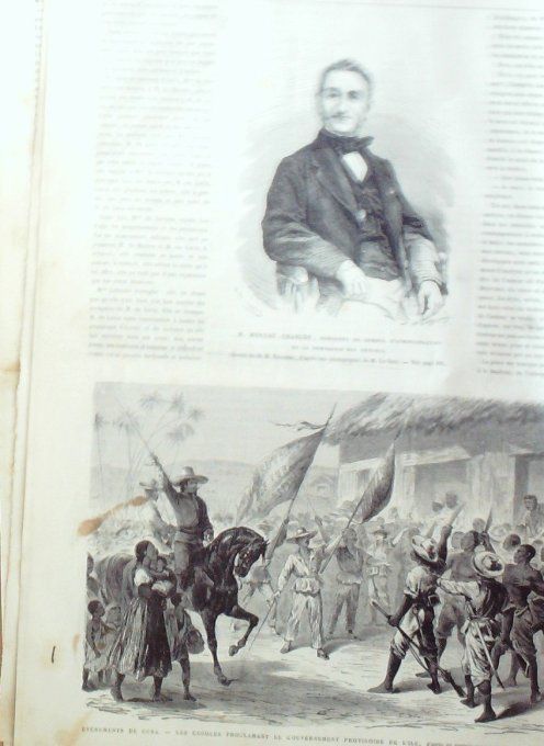 L'Univers illustré 1869 # 764 Cuba Brésil Pernambuco Orange (84)Cambodge Ongou