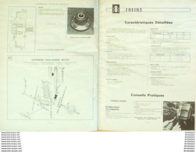 Revue Technique Automobile Renault 25TS Fiat Ritmo & Regata  #446