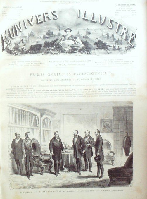 L'Univers illustré 1869 # 767 Russie Sébastopol Suisse Lucerne Espagne Valladolid Niagara