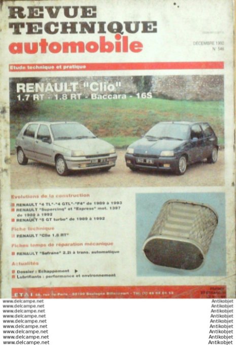 R.T Automobile Renault Clio & R4 & R5 turbo Safrane   # 546