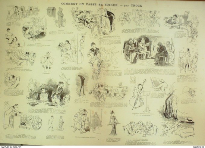 La Caricature 1884 n°212 Jadis & Aujourdh'ui Robida TrockM Pouff Job