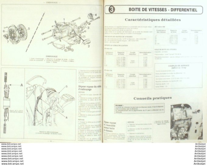 Revue Technique Automobile Renault Clio & R4 & R5 turbo Safrane  #546