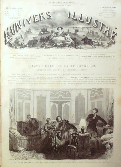 L'Univers illustré 1869 # 774 Cuba Monténégro Risano Italie Pompéï Résiné Herculanum Amsterdam