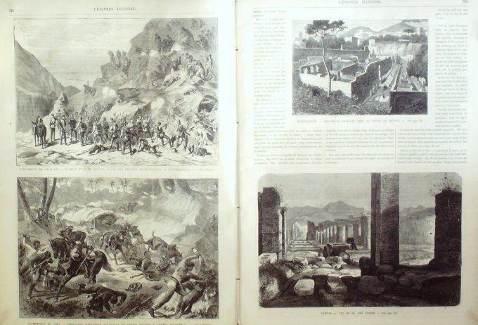 L'Univers illustré 1869 # 774 Cuba Monténégro Risano Italie Pompéï Résiné Herculanum Amsterdam