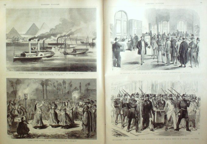 L'Univers illustré 1869 # 776 Limoges (87) Egypte Sihout Giseh Caire Espagne Catalans