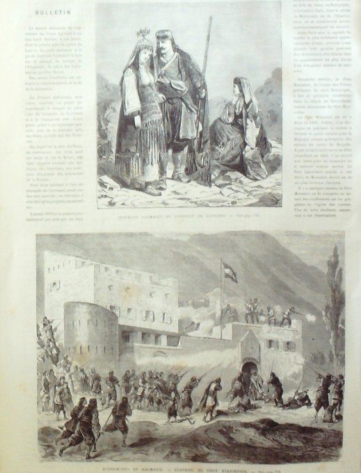 L'Univers illustré 1869 # 777 Usa Nebraskas Monténégro Stanjevich Cattaro Egypte Louqsor  Wattwiller