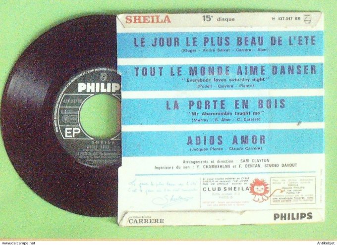 Sheila 45T EP Adios amor 1967