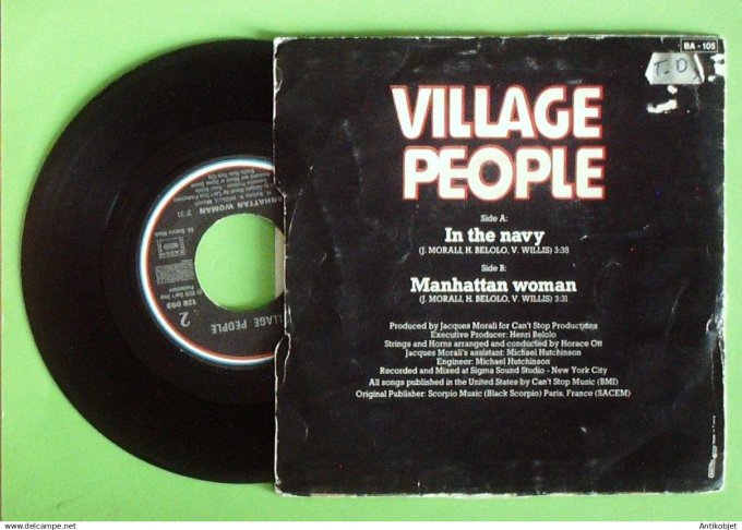 Village People 45T SP In tne Navy 1979