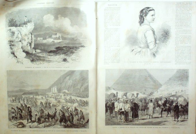 L'Univers illustré 1869 # 778 Monténégro Cattaro Villers (14) Egypte