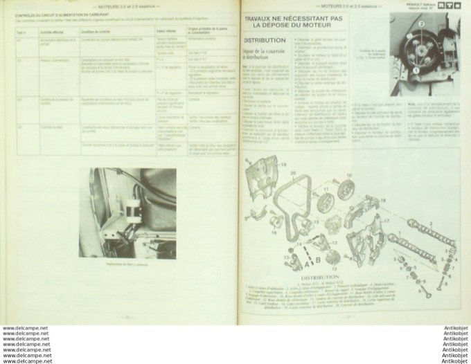 Revue Technique Automobile Renault Safrane 1997 Renault 19 D 1994/1996  #617