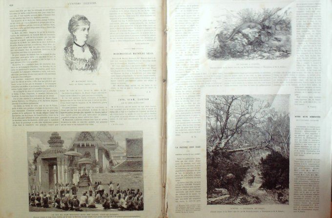 L'Univers illustré 1869 # 780 Siam Roi Rama V Allemagne Dresde Egypte Suez Isthme 