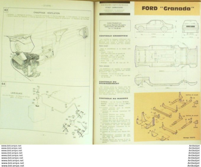 Revue Technique Automobile Ford Granada diesel Renault 20 & 30  #444