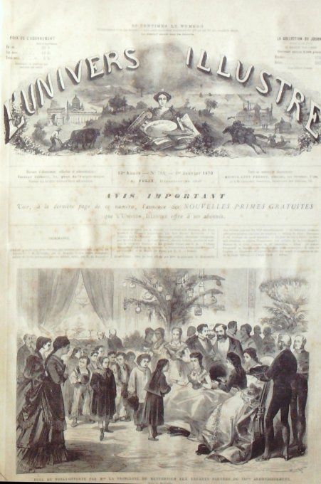 L'Univers illustré 1869 # 781 Laminoirs de Lipine Egypte Suez foire aux etrennes Conciergerie