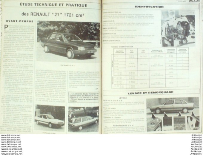 Revue Technique Automobile Renault 21 & Nevada Citroën Visa  #471