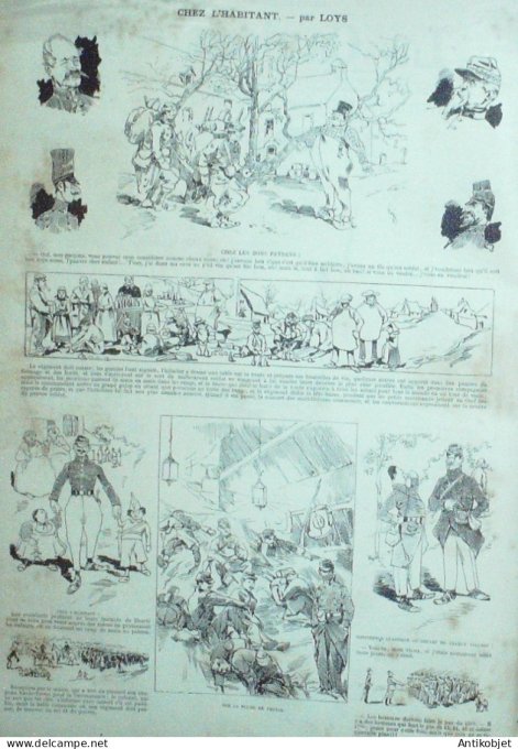 La Caricature 1882 n°144 Surveillance des réservistes mariés Robida Loys Casablanca