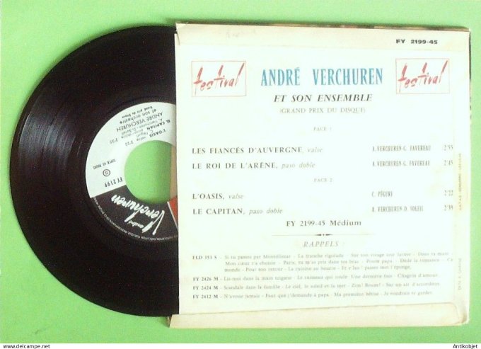 Verchuren André 45T EP Les fiancés d'Auvergne (languette) 1959