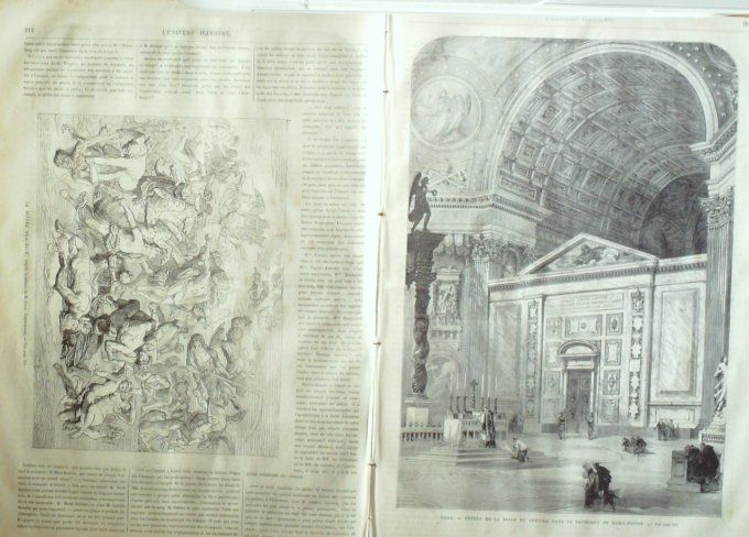 L'Univers illustré 1870 # 794 Bonaparte procès Rome St-Pierre Tours (37) 