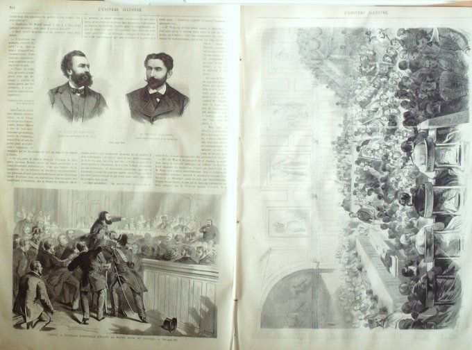 L'Univers illustré 1870 # 794 Bonaparte procès Rome St-Pierre Tours (37) 