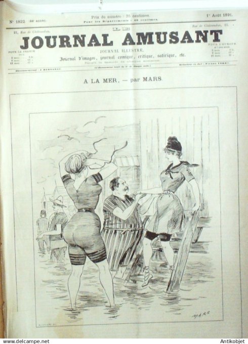 Le Journal Amusant 1891 n°1822 Angleterre et l'Ecosse op éra en prose journ ée aux eaux