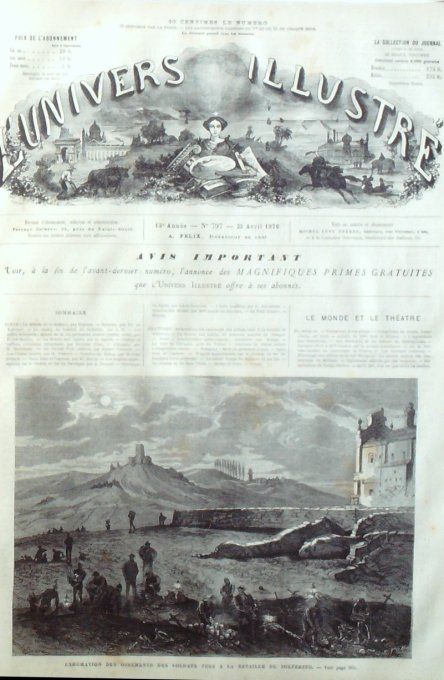 L'Univers illustré 1870 # 797 Chioggia Paraguay Pdt Lopez Inde Nabab Nazim Bengale Bombay