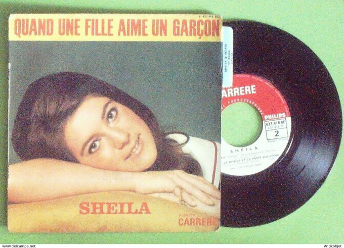 Sheila 45T EP Quand une fille aime un garçon (languette) 1968