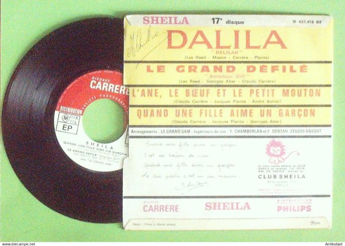 Sheila 45T EP Quand une fille aime un garçon (languette) 1968