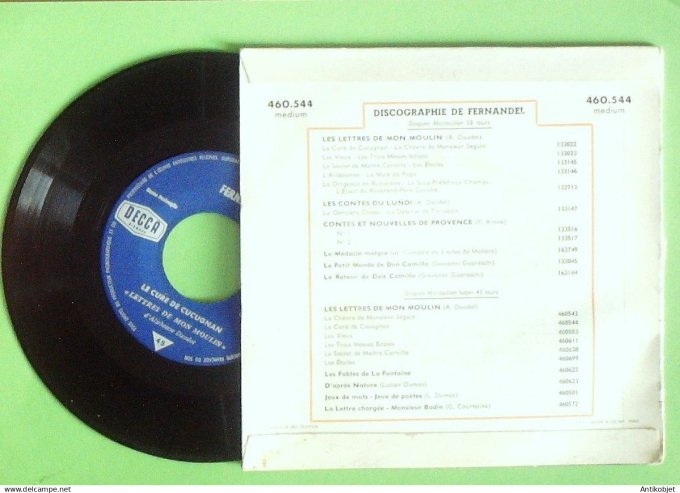 Fernandel 45T EP Lettres de mon moulin 1962