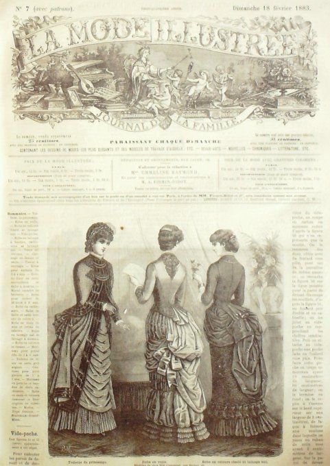 Journal Mode illustrée 1883 #  7 Toilettes de printemps& en voile