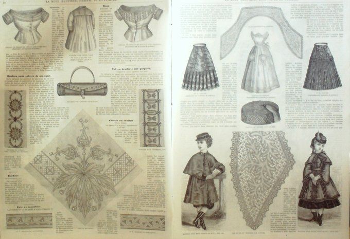 Journal Mode illustrée 1873 #  7 Robes en faye & cachemire