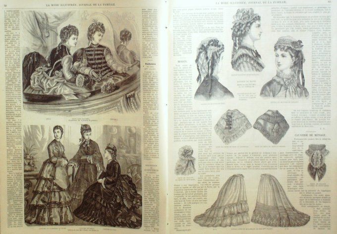 Journal Mode illustrée 1873 #  7 Robes en faye & cachemire