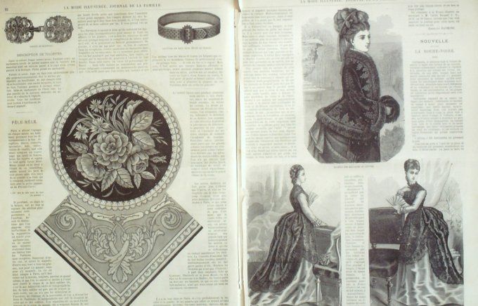 Journal Mode illustrée 1875 #  7 Bonnets du matin