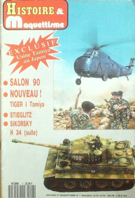 Histoire & Maquettisme 1989 # 7 Usine Tamiya Tank Sig 33B FW 44 Stieglitz Hélico Mammouth