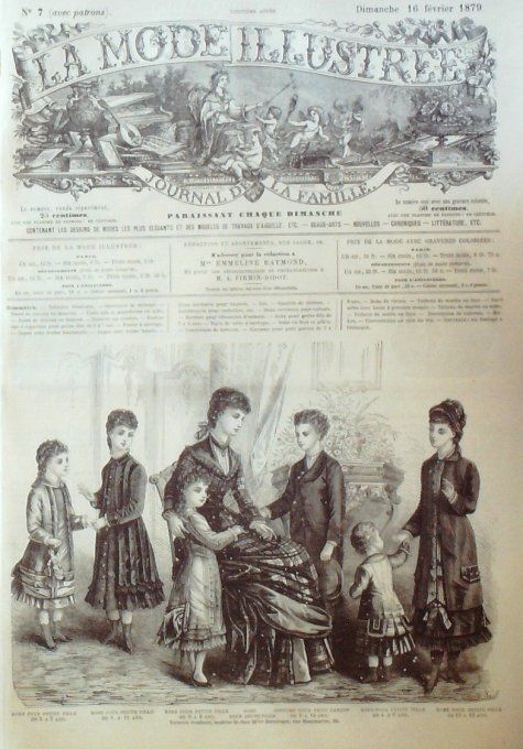 Journal Mode illustrée 1879 #  7 Robes fillettes