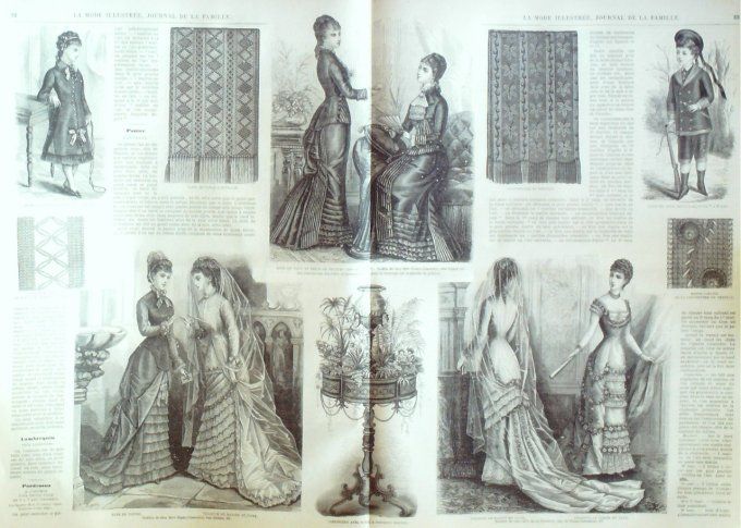 Journal Mode illustrée 1879 #  7 Robes fillettes